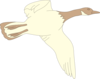 Cream And Brown Flying Goose Clip Art